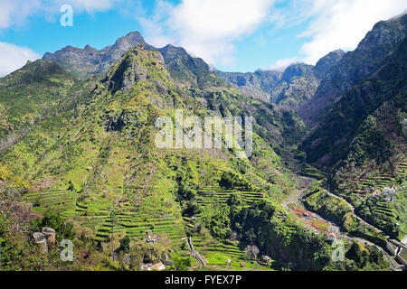 De hautes montagnes à Serra de Agua, Madère Banque D'Images