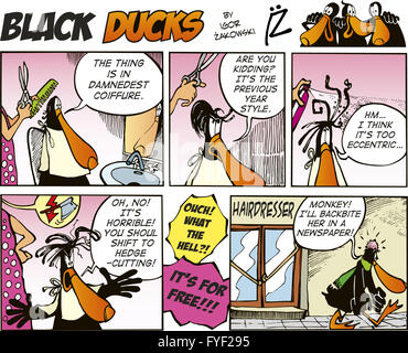 Les canards noirs épisode 9 Bande dessinée Banque D'Images