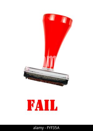 Un timbre en caoutchouc isolé sur fond blanc Banque D'Images