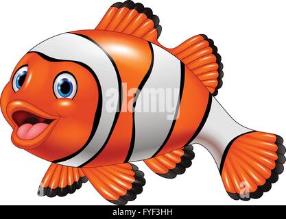 Cute cartoon poisson clown Illustration de Vecteur