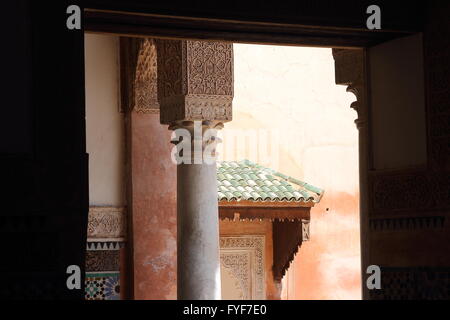 Tombes Saadiennes. Marrakech Banque D'Images