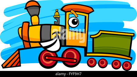 Locomotives et trains cartoon character Banque D'Images