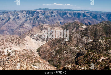 Vue panoramique de Copper Canyon, Chihuahua, le nord-ouest du Mexique Banque D'Images