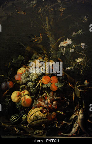 Abraham Mignon (1640-1679). Peintre allemand. Les fruits. La deuxième moitié du 17ème siècle. Huile sur toile. Le Musée de l'Ermitage. Saint Petersburg. La Russie. Banque D'Images
