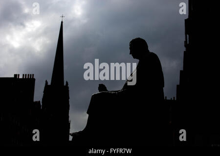 David Hume, (7 mai 1711- 25 août 1776) philosophe, économiste écossais, historien et essayiste. Banque D'Images