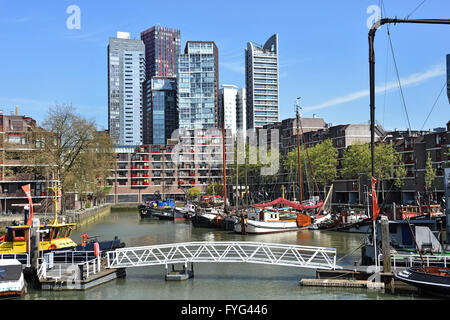 Le Musée Maritime ( Leuvehaven ) Rotterdam Pays-Bas Dutch vieux Port Harbour Banque D'Images