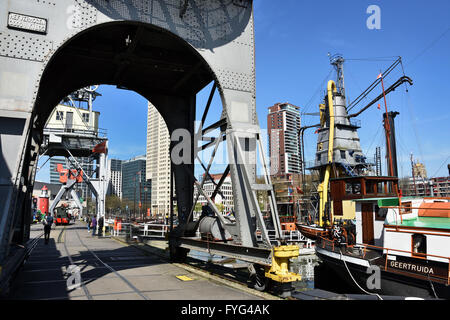 Le Musée Maritime ( Leuvehaven ) Rotterdam Pays-Bas Dutch vieux Port Harbour Banque D'Images
