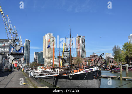 Le Musée Maritime ( Leuvehaven ) Rotterdam Pays-Bas Dutch vieux Port Harbour Banque D'Images