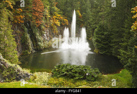 Magnifique fontaine à Butchard-jardin au Canada Banque D'Images