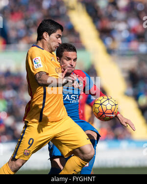 Luis Suarez pendant le match entre Levante et le FC Barcelone. Banque D'Images