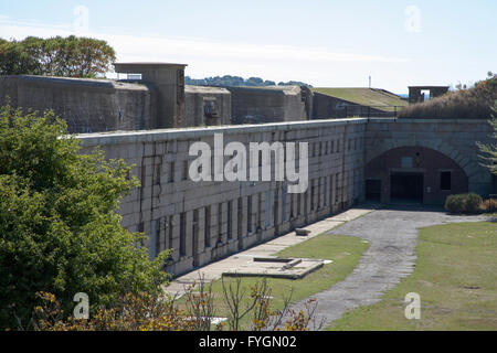 Fort Warren sur l'île Georges Le Port de Boston, Massachusetts USA Banque D'Images