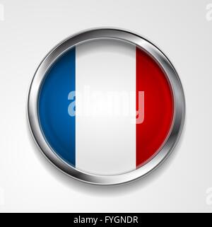Abstract bouton avec ossature métallique élégant. Français Banque D'Images