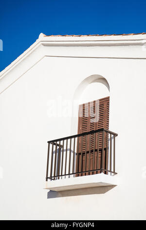 Détail d'un balcon de la méditerranée à Calpe, Alicante, Espagne Banque D'Images