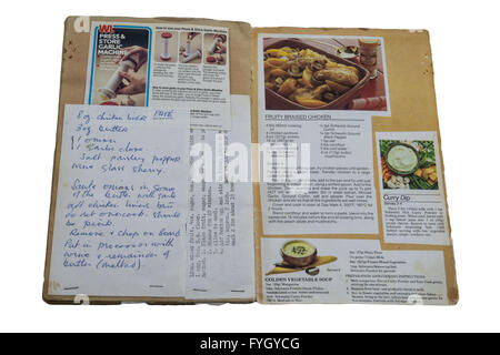 Schwartz scrap book plein de boutures recette antique. Banque D'Images