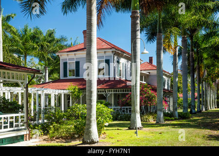 'Lodge' eminole - maison d'hiver de l'inventeur Thomas Edison, Ft Myers, Floride, USA Banque D'Images