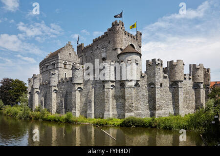 Le château de comtes de Flandre. Gent. La Belgique. Banque D'Images