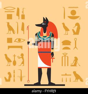 Anubis télévision banner Illustration de Vecteur