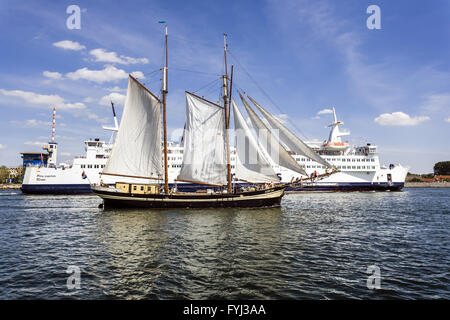 Le Hanse Sail 2008, Warnemünde, Rostock, Allemagne Banque D'Images