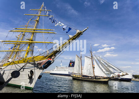 Le Hanse Sail 2008, Warnemünde, Rostock, Allemagne Banque D'Images