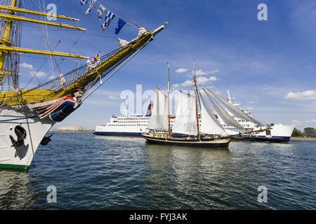 Le Hanse Sail 2008, Warnemünde, Rostock, Allemagne Banque D'Images