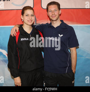 Petrissa Solja et Bastian Steger Banque D'Images