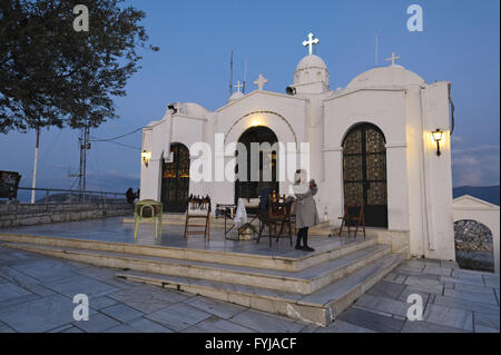 La chapelle St. George sur le mont Lycabette, Athènes Banque D'Images