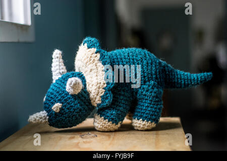 Triceratops en tricot # 2 Banque D'Images