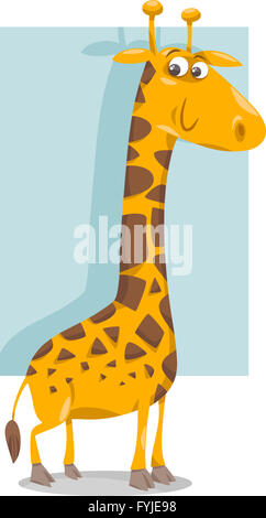 Cute cartoon girafe illustration Banque D'Images