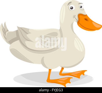 Oiseau canard cartoon illustration Banque D'Images