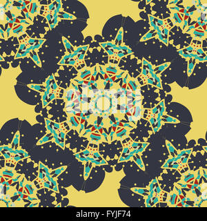 Mandala transparente arrière-plan. Vintage élément décoratif. Arrière-plan dessiné à la main. L'Islam, arabe, indienne, ottomane, motifs asiatiques Banque D'Images