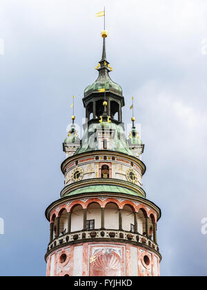 Tour du château Cesky Krumlov Banque D'Images