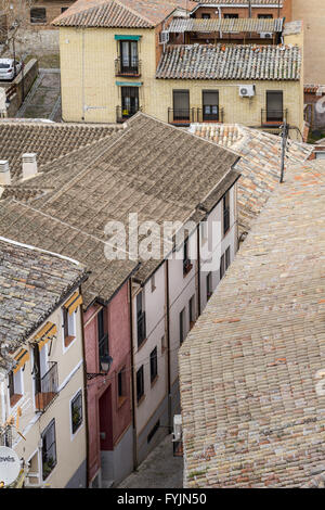 Toledo, ville impériale. Vue depuis le mur, toit de maison Banque D'Images