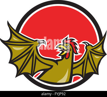 Basilisk Bat Wing Cartoon Banque D'Images