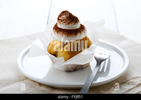 Cupcake vanille Banque D'Images