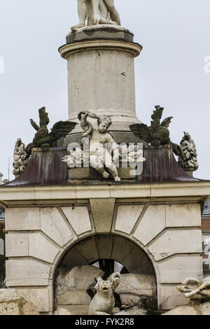 Gargoyle.monument.fontaines ornementales du Palais d'Aranjuez, Madrid, Espagne Banque D'Images