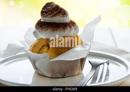 Cupcake vanille Banque D'Images