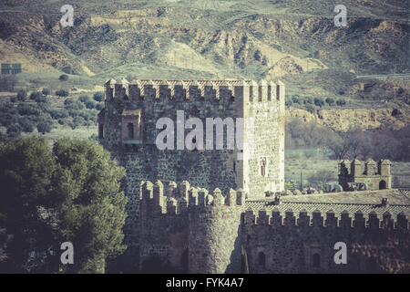 Mur de la ville de Tolède, ville impériale espagnol célèbre pour son immense histoire Banque D'Images