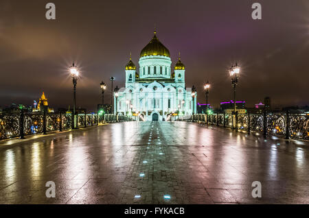 La Cathédrale du Christ Sauveur à Moscou Banque D'Images