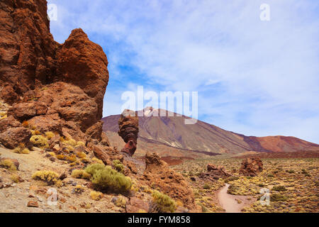 Doigt de Dieu rock au volcan Teide à Tenerife - Canary Island Banque D'Images