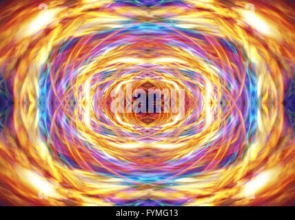 Des sentiers de lumière orange Abstract Pattern Banque D'Images