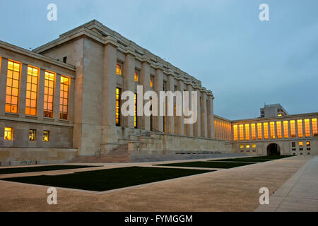 Palais des Nations, ONU, bâtiment principal, le bâtiment A, Genève, Suisse Banque D'Images