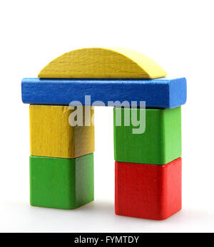 Blocs de construction en bois Banque D'Images