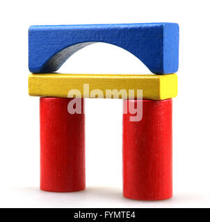 Blocs de construction en bois Banque D'Images