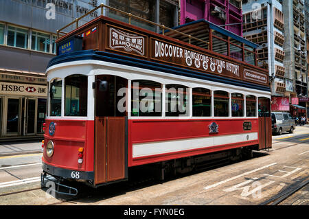 Le nouveau tramway TramOramic, une nouvelle tour en tram à partir de Hong Kong, Chine. Banque D'Images