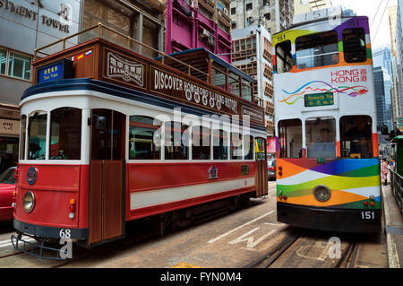 Le nouveau tramway TramOramic, une nouvelle tour en tram à partir de Hong Kong, Chine. Banque D'Images