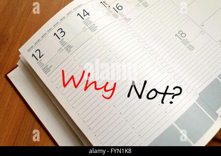 Pourquoi ne pas le concept de texte Banque D'Images