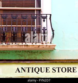 De Notting Hill à Londres Angleterre old suburban et antique blue wall Banque D'Images