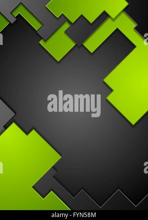 Arrière-plan de la technologie de contraste noir vert Banque D'Images