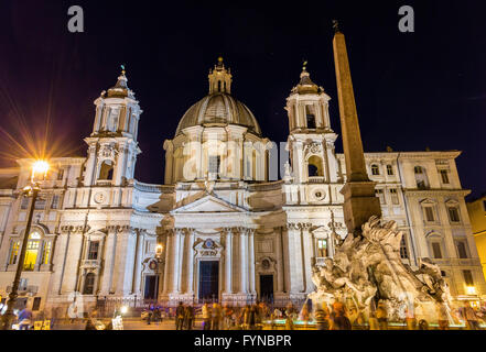 Basilique Saint Agnese in Agone sur piazza Navona Banque D'Images