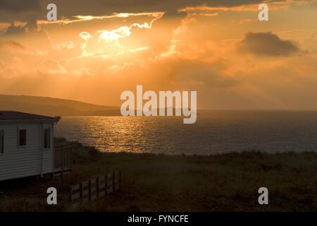 La baie de St Ives (Cornish : Cammas une Tewyn, sens de la baie des dunes de sable) est une baie sur la côte Atlantique du nord-ouest, Cornwall Banque D'Images